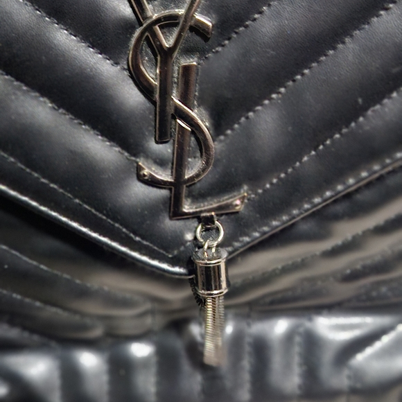 Source Unknown Metallic Black Chevron Shoulder Bag - Picture 4 of 8